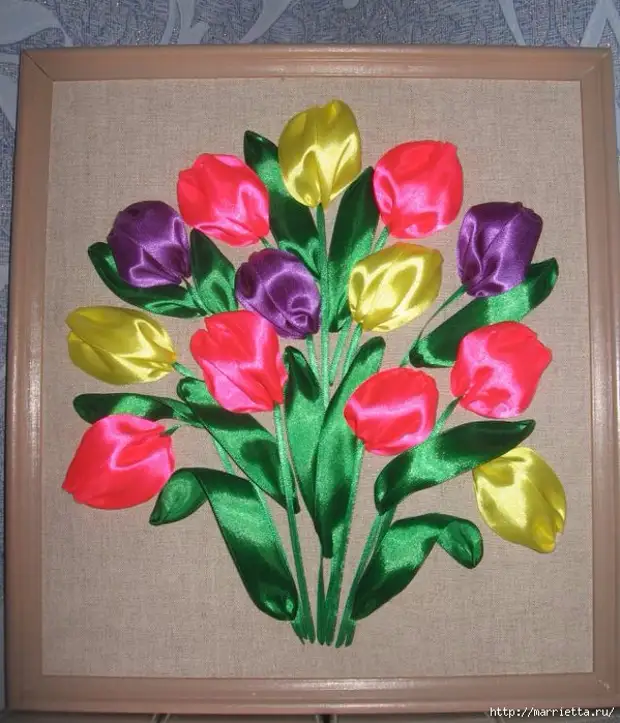 Tulipes de broderie Rubans en satin (3) (599x700, 338kb)