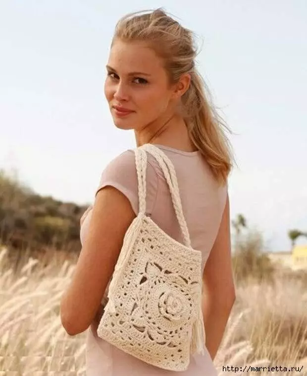 Summer wäiss Hook Bag. Scheome