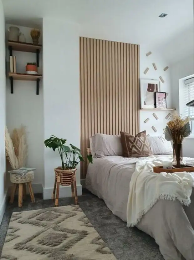 Изобретателният британец трансформира спалнята с помощта на само релси, лепило и боя