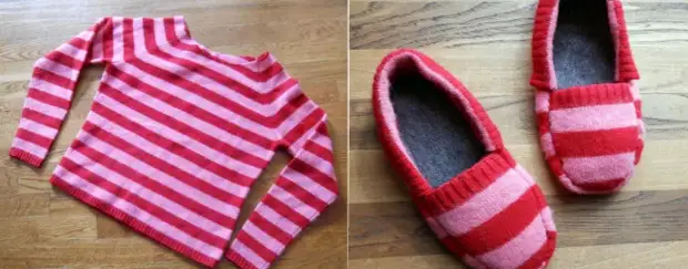 Cara membuat sandal dari sweater tua