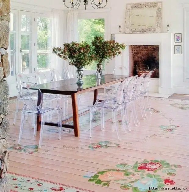 Hand painted wooden floor. Ideas (35) (595x604, 242Kb)