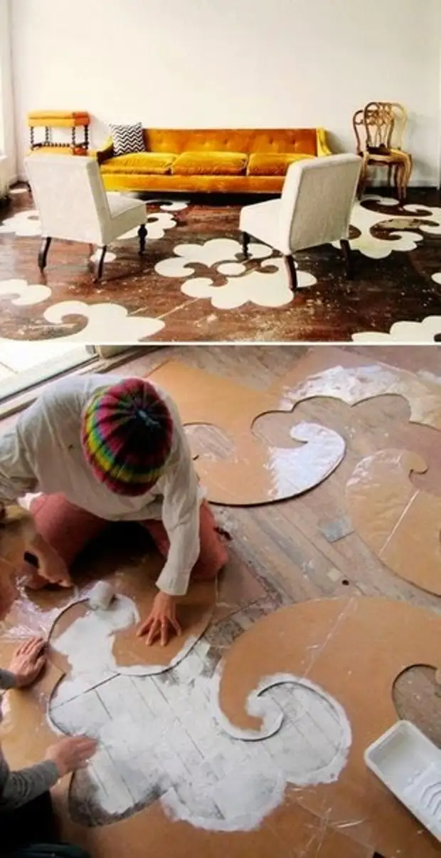 Hand painted wooden floor. Ideas (38) (311x604, 171kb)