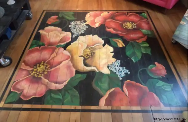 Hand painted wooden floor. Ideas (9) (700x456, 229kb)