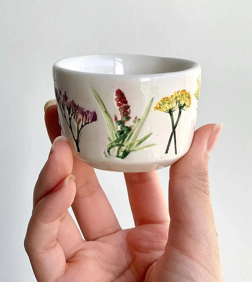 Keramik med mønstre skabt af natur: Needlework Instagram Week