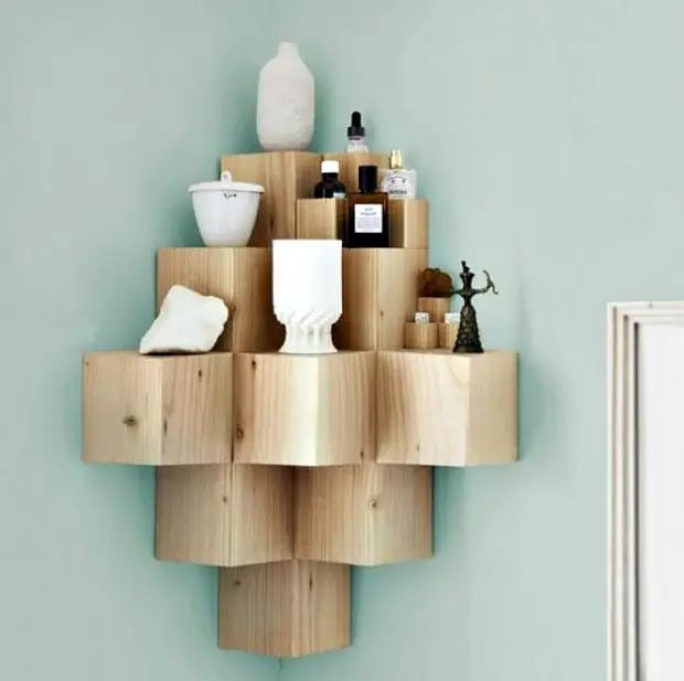 19 Interesting shelves and racks that will be real decorations of your walls