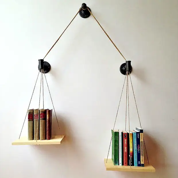 19 Interesting shelves and racks that will be real decorations of your walls