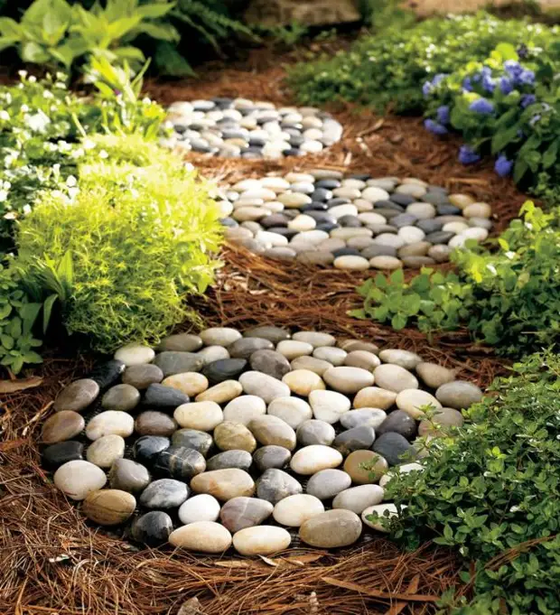 רעיונות יפים מאוד באמצעות אבנים בבית ועיצוב גן