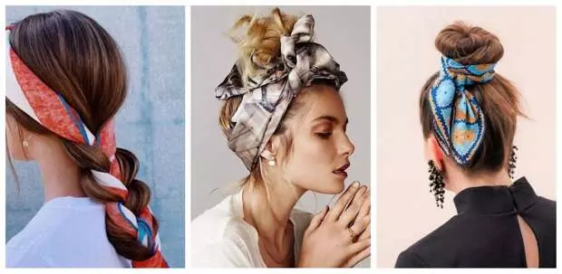 Fashionable hairstyles using a handker