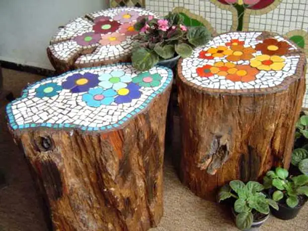 Mosaic ing kebon nganggo tangan dhewe