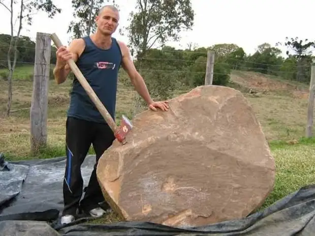 Escultura de pedra faz você mesmo