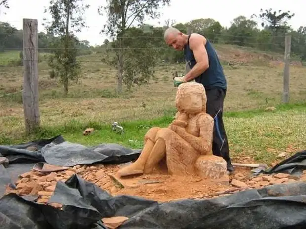 Escultura de pedra faz você mesmo