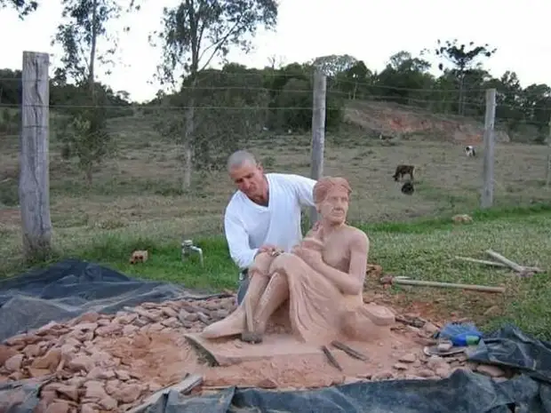 Escultura de pedra faz você mesmo