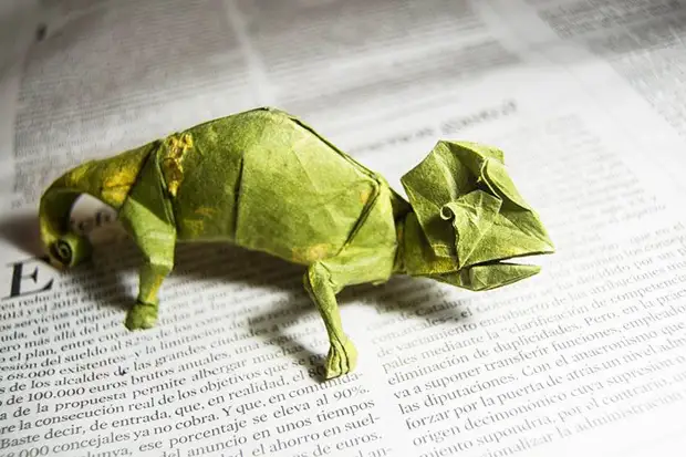 အနုပညာ origami ၏လက်ရာများ