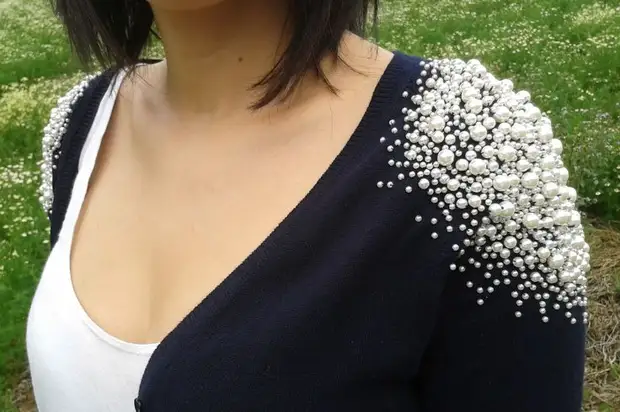 دکور شانه لباس Beading و Rhinestones