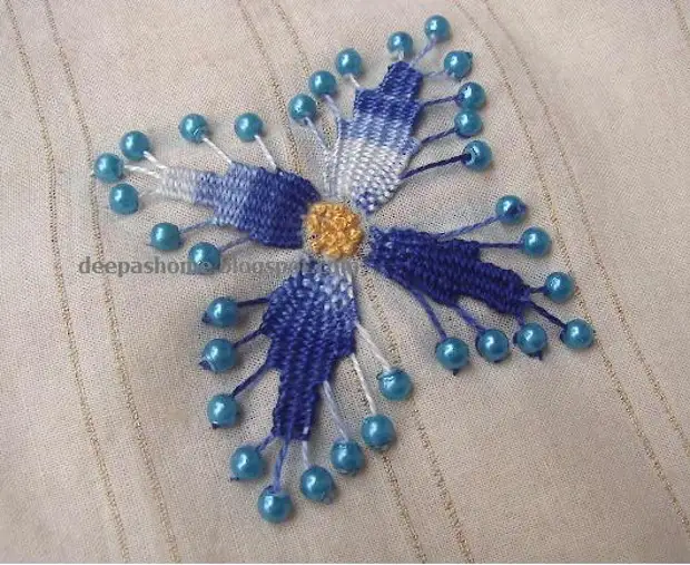 Unusual embroidery with beads. MK