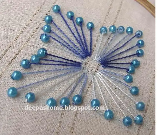 Unusual embroidery with beads. MK