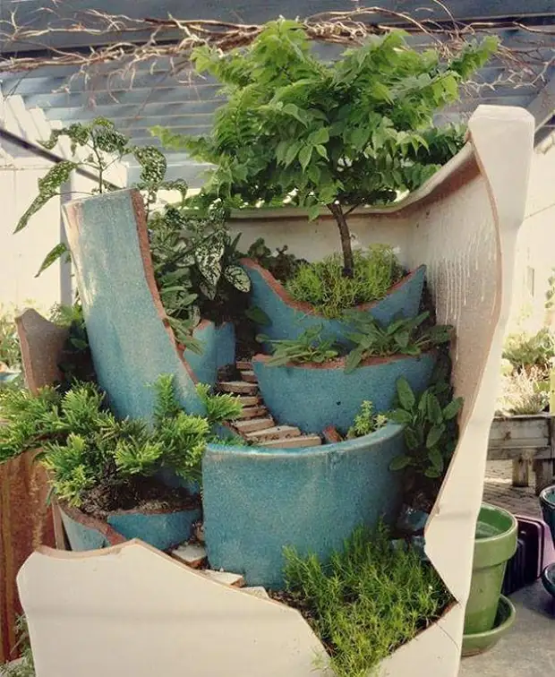 植木鉢の装飾写真
