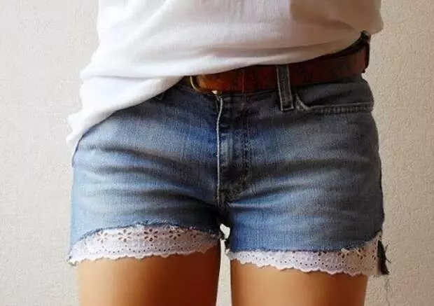 Old jeans shorts