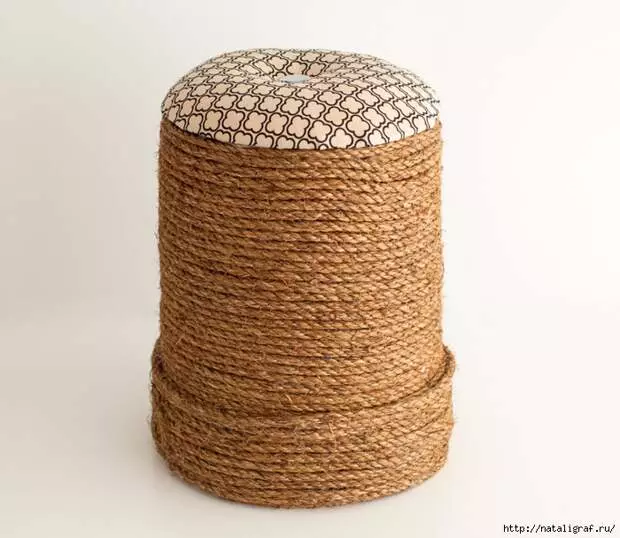 Chic Pouf a Bucket plastîk