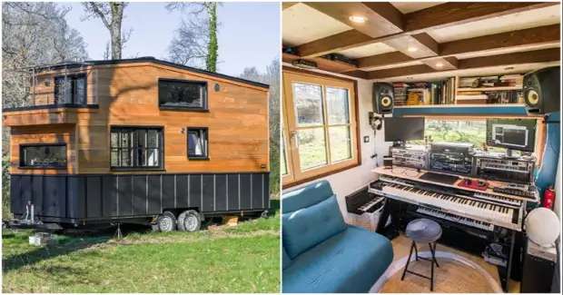 Tiny Wheel House serves the studio and housing for the young composer