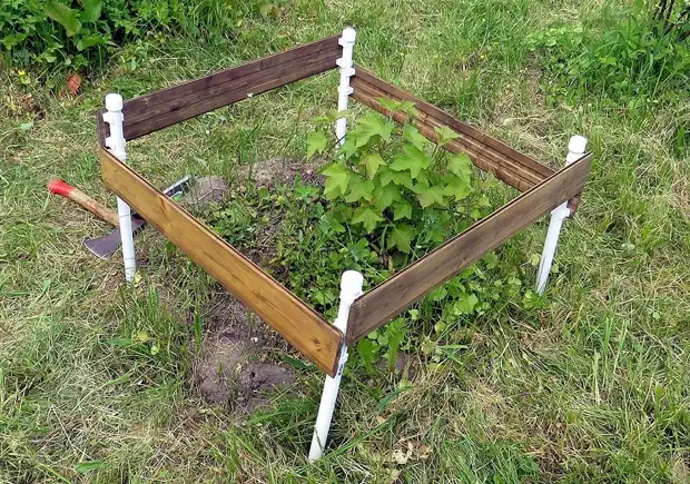 Garduri pentru tufișuri din resturi de țevi din plastic