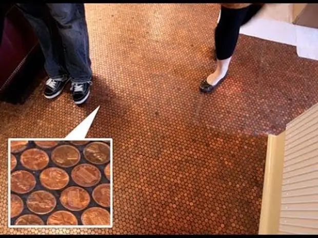 How to finish the floor with coins