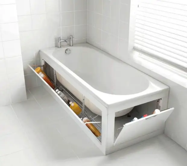 Screen under the bath: 17 magnificent ideas