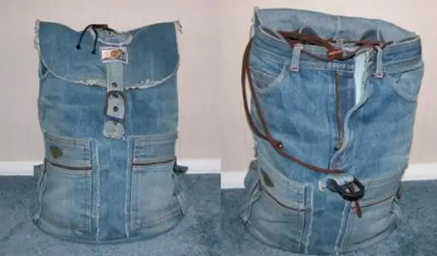 Gamla jeans kommer fortfarande att tjäna - vi gör en ryggsäck från gamla jeans med collage och appliqué