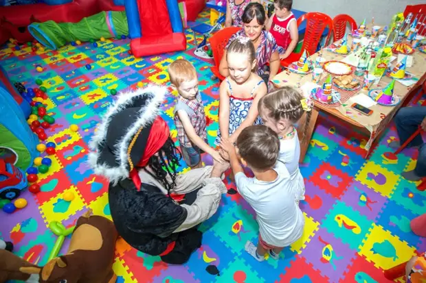 Soft floor for children. Interior design, floors