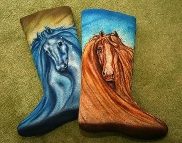 Pintura sobre botas: clase mestra