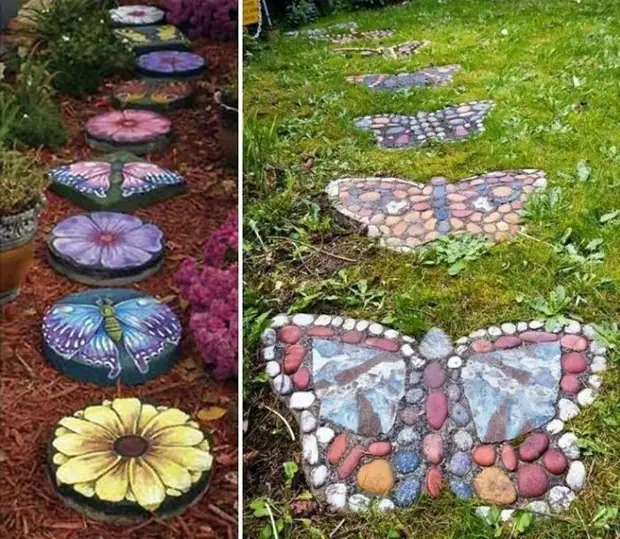 Фантастични идеи за декорация на градината Естествени камъни