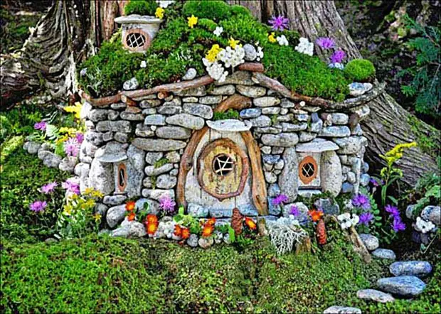 Idetë e dekorimit të kopshtit fantastik gurë natyralë
