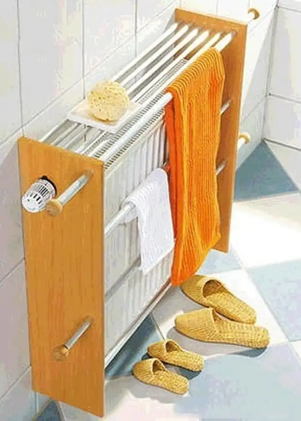 Facemos un secador para a roupa interior no radiador de calefacción