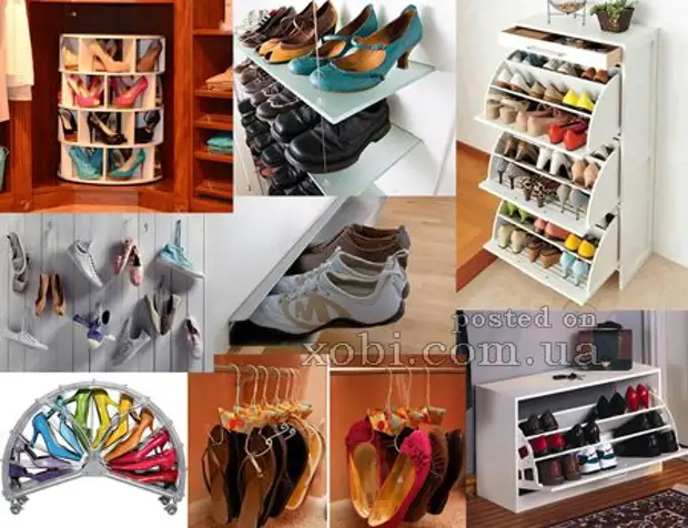 Mga ideya ng organizer para sa sapatos