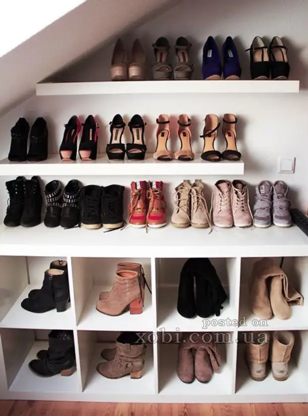 Wardrobes para sa sapatos