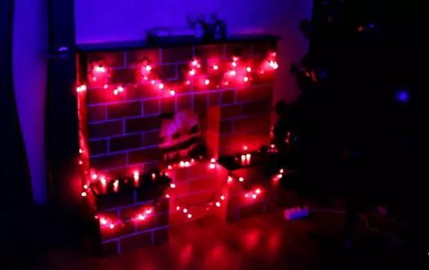 Homemade decorative fireplace. Fuck a long-standing dream into reality!