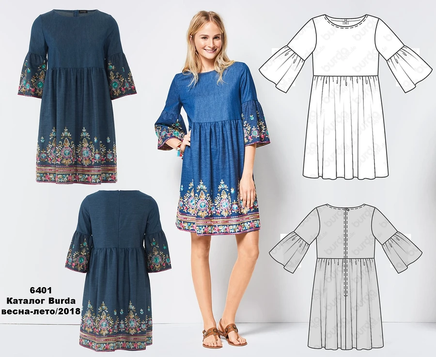 Boho Tunic: mifangaro sary Burda