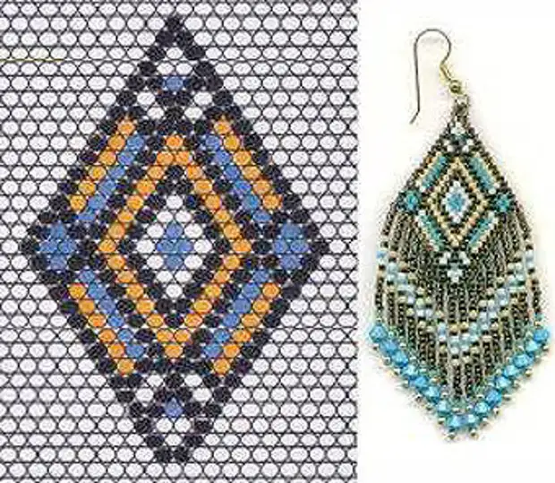 Weaving Scheme Bead Earrings