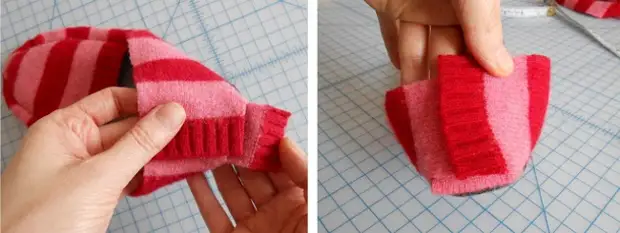 오래된 스웨터에서 슬리퍼를 만드는 방법