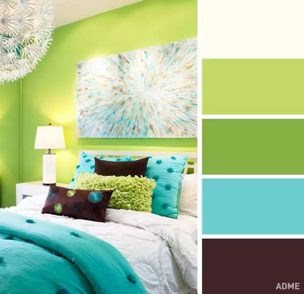 20 Combinazione perfetta di colori nell'interno della camera da letto