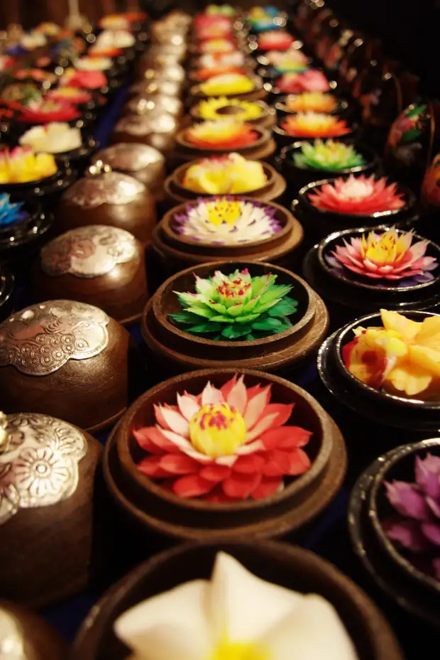 Soap flowers from Thailand