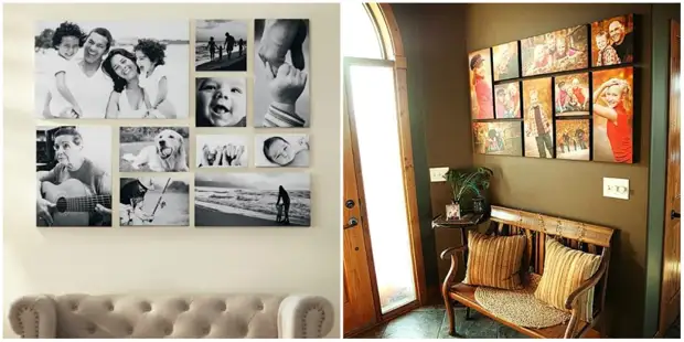 6 cool ideas how to raise frames with photos