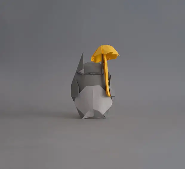 16 Uimastamise paberi skulptuurid maailma origami päeva origami, puhkuse, skulptuuri auks