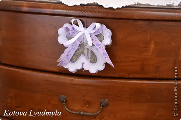 Karkerên Karker Hilbera Sachet Sêwiran Bi Fabrîkaya Ribbon Lavender Felt Felt Fel 20