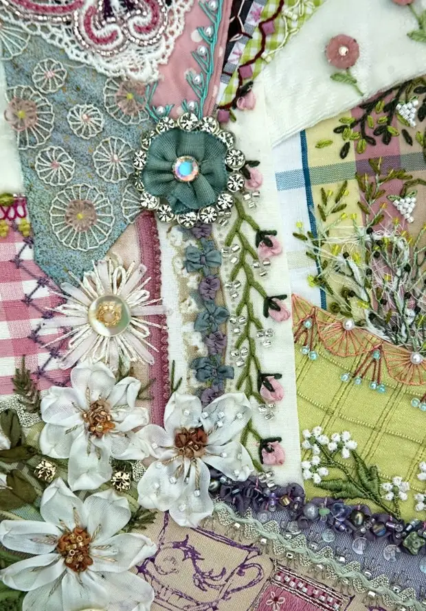 Crazy quilt stitches для натхнення