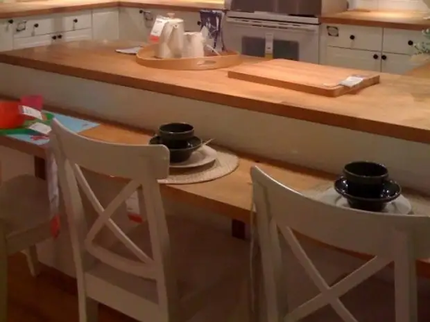 Tables in a small kitchen