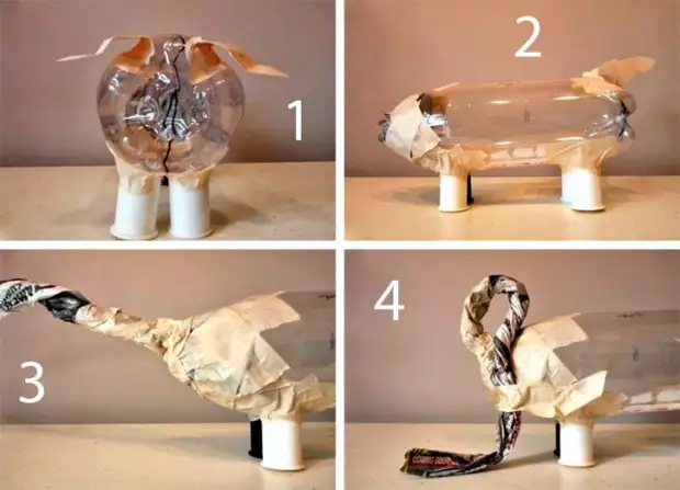 خوک های پلاستیکی از بطری های پلاستیکی خود را انجام دهید: 6 کلاس استاد گام به گام