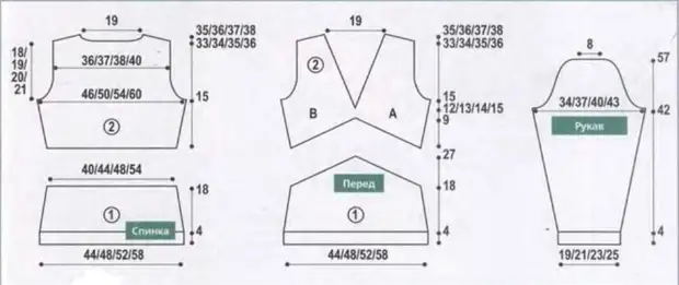 Maganda: Pullover na may mga karayom ​​sa pagniniting (braids + jacquard) at kuwintas