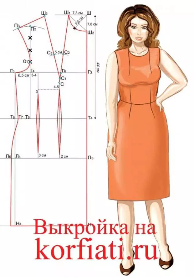 Модел фустан за големи димензии