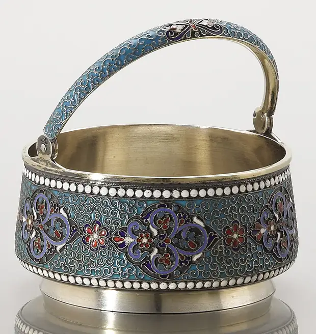 Russian Silver and Enamel. Dania na Actvary XIX wiek.